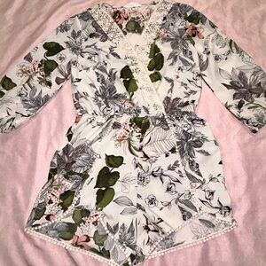 Floral Shorts Romper